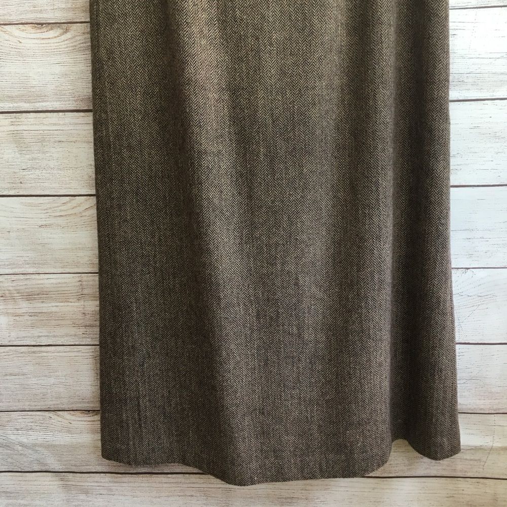 Vintage  Chadwicks Brown Wool Maxi Skirt - Picture 3 of 5